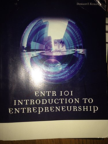 introduction to entrepreneurship  donald f. kuratko 1285565924, 9781285565927