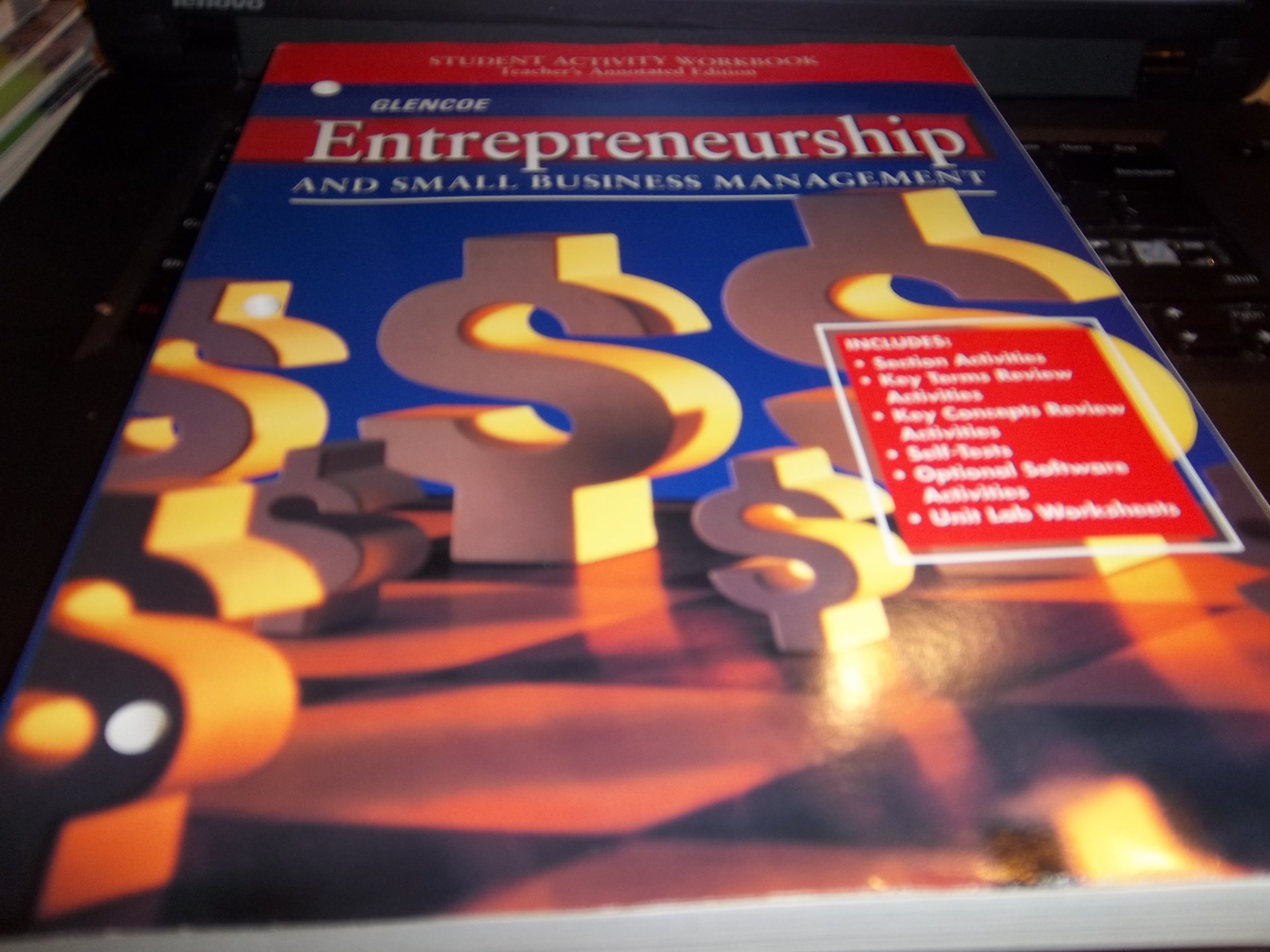 glencoe entrepreneurship and small business management student activity workbook teachers  meyer allen