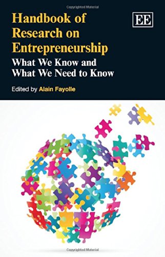 handbook of research on entrepreneurship what we know and what we need to know  alain fayolle 0857936913,
