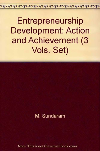 entrepreneurship development action and achievement  m. sundaram 8173912513, 9788173912511