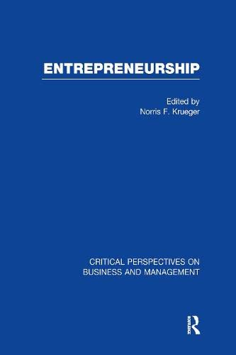 entrepreneurship crit persp v1 krueger n f 0415158567, 9780415158565