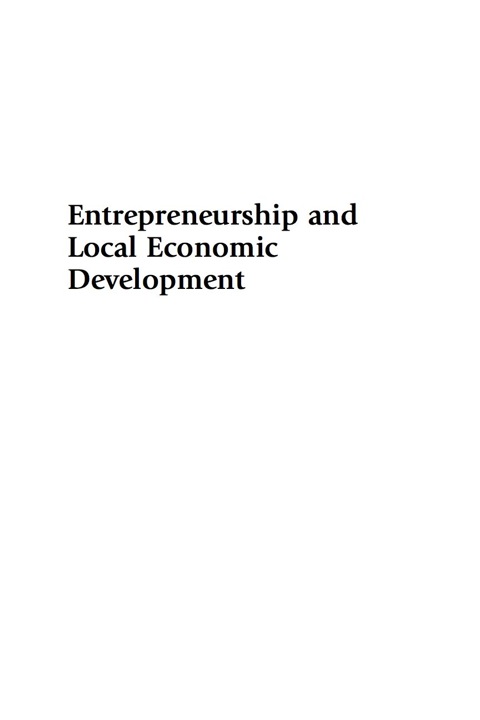 entrepreneurship and local economic development 4th edition norman walzer 073914121x, 9780739141212