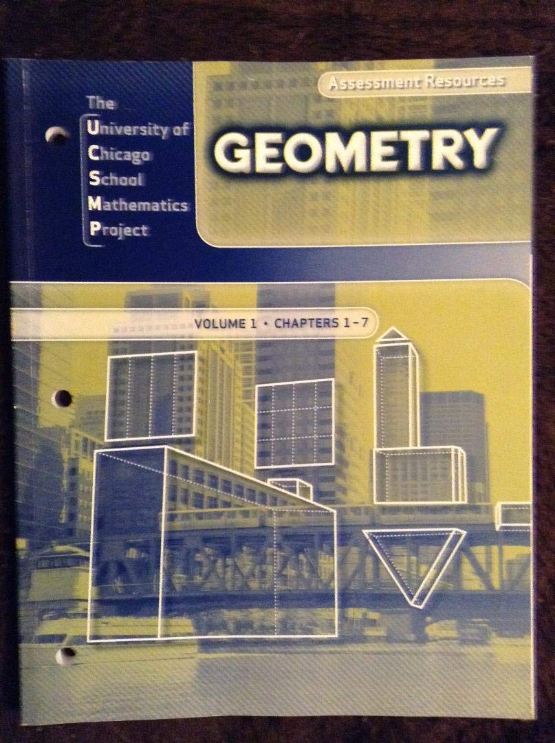 the university of chicago school mathematics project geometry assessment resources vol 1 chap 1 7  wright