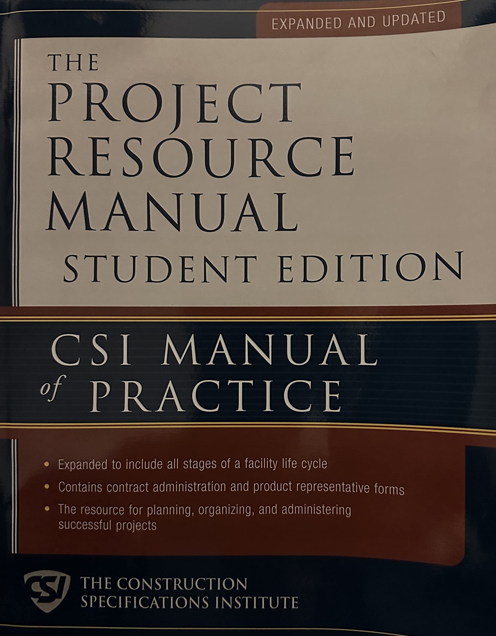 the project resource manual csi manual of practice 5th ed 5th student edition the construction specifications
