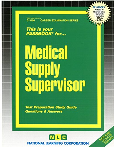 medical supply supervisor none edition national learning corporation 0837331064, 9780837331065