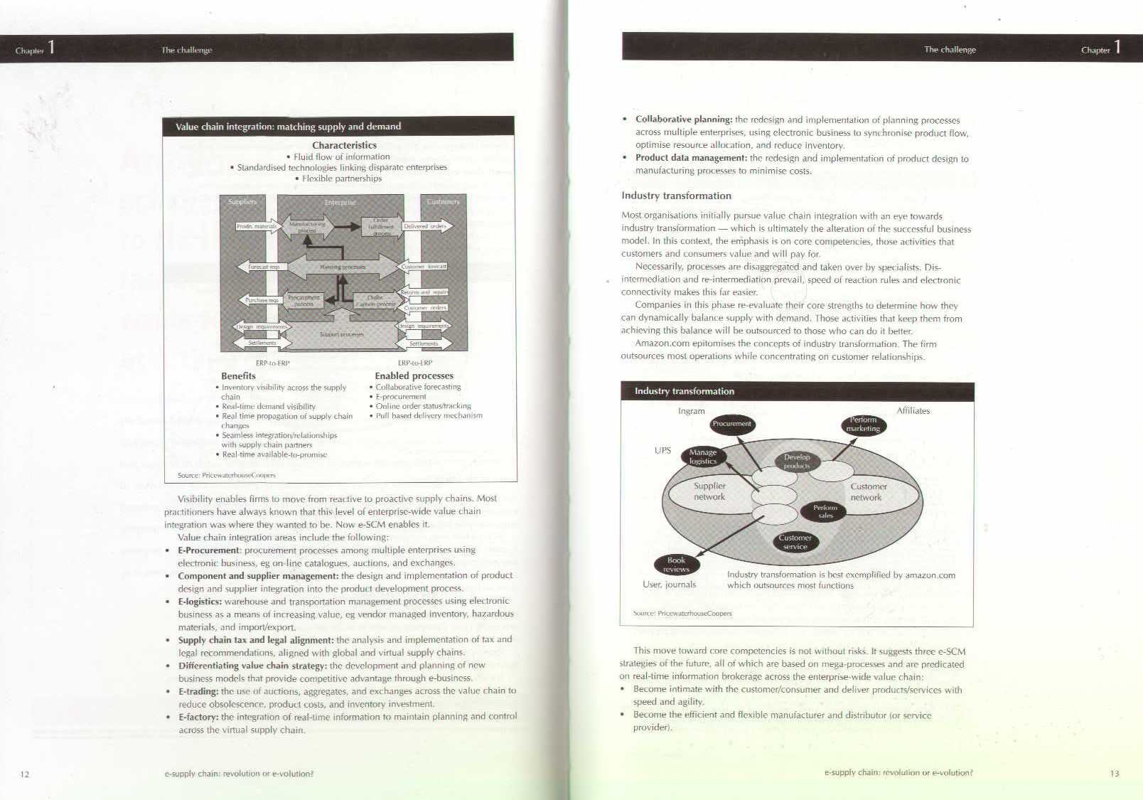 information and technology in the supply chain e supply chain revolution or e  price, waterhouse coopers