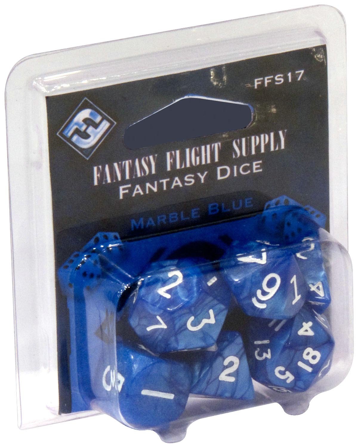 fantasy flight supply roleplay dice marble blue  fantasy flight publishing, inc. 1589948459, 9781589948457