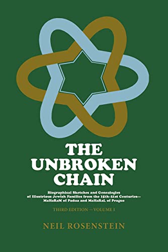 The Unbroken Chain  Biographical Sketches And Genealogy Of Illustrious Jewish Families From The 15th-20th Century,Volume 1