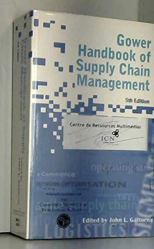 gower handbook of supply chain management n.e edition gattorna 056608581x, 9780566085819