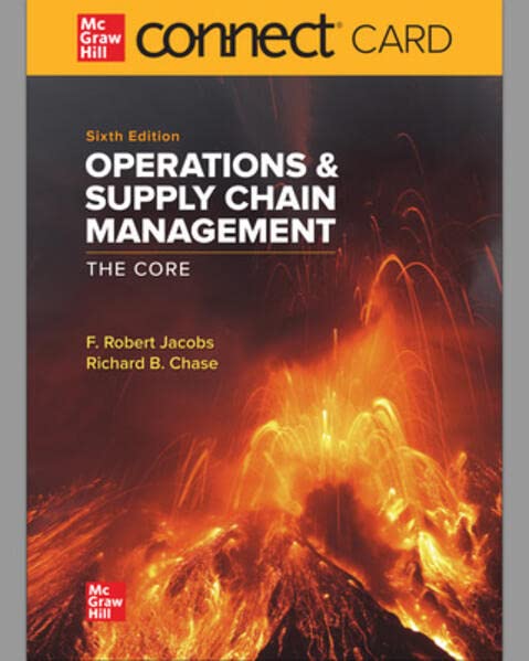 connect access code for operations and supply chain management the core sixth edition  f. robert jacobs,