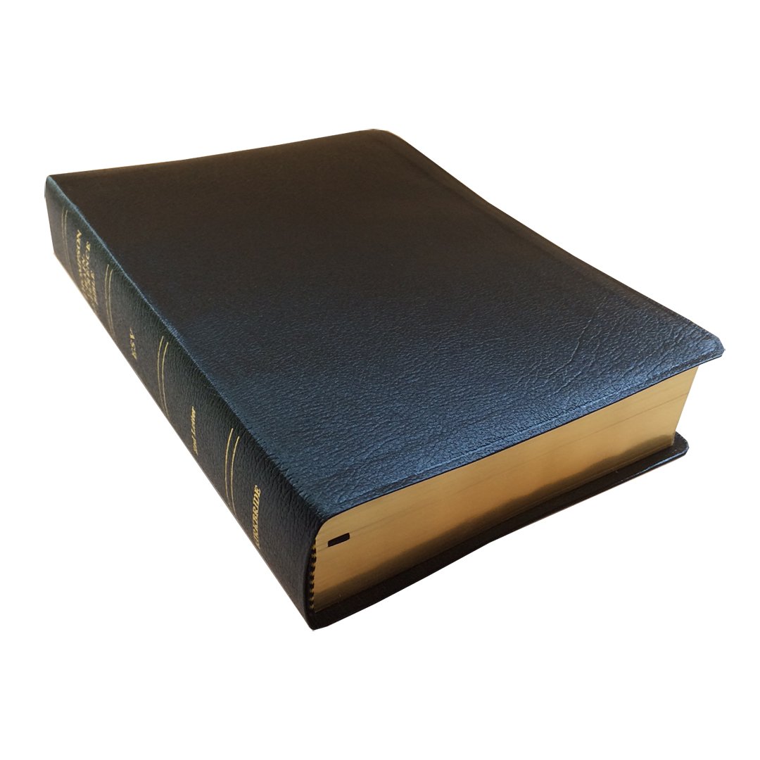 esv black genuine leather regular size indexed thompson chain reference bible esv edition kirkbride bible