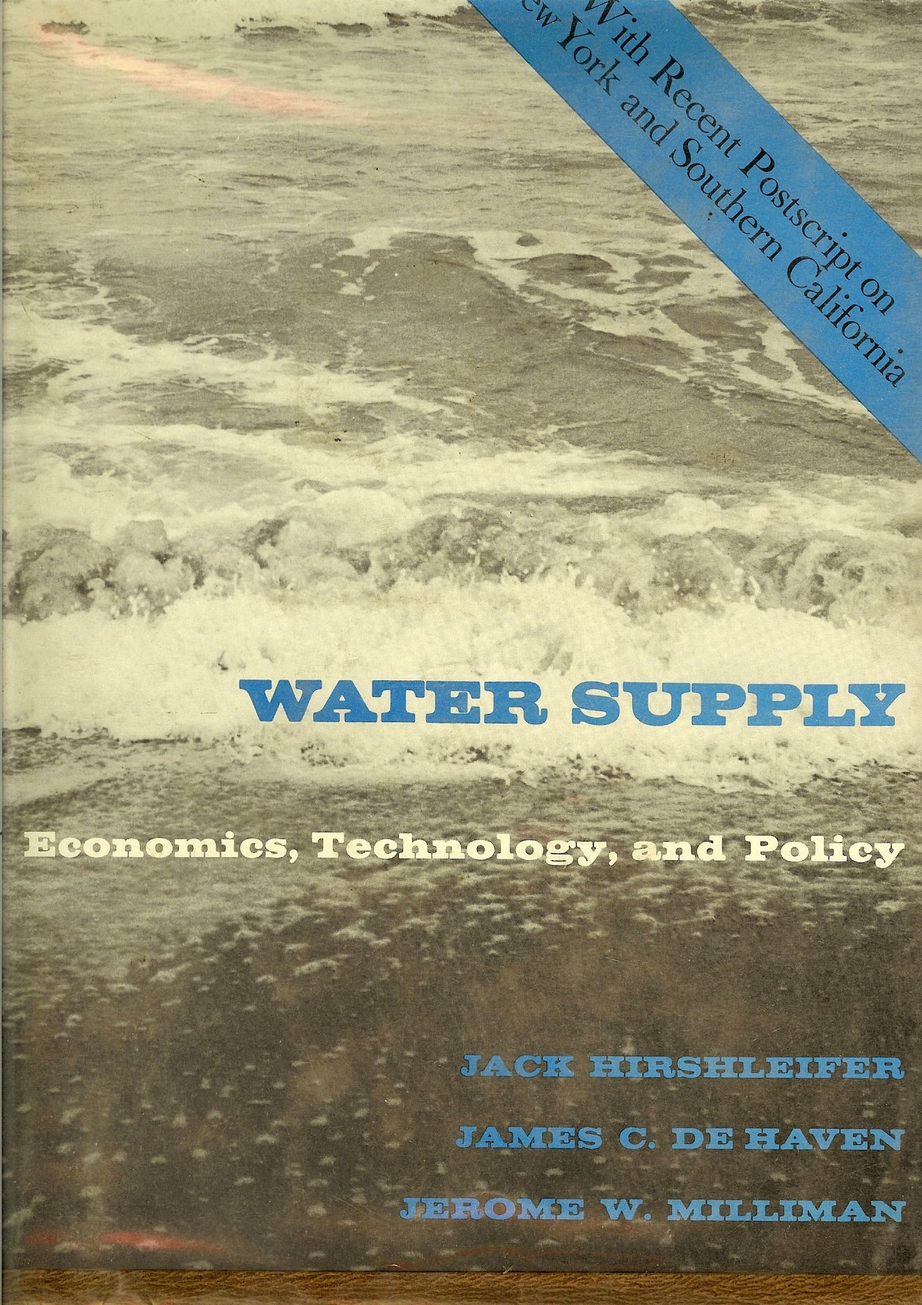 water supply economics technology and policy 2nd revised edition jack hirshleifer 0226342816, 9780226342818