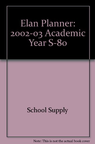 elan planner 2002 03 academic year s 80  school supply 9992137630, 9789992137635