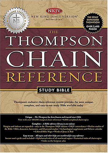 the thompson chain reference study bible new king james version black genuine leather gilded gold page edges