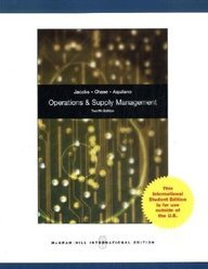 operations and supply management rom jacobs f r 0071284184, 9780071284189