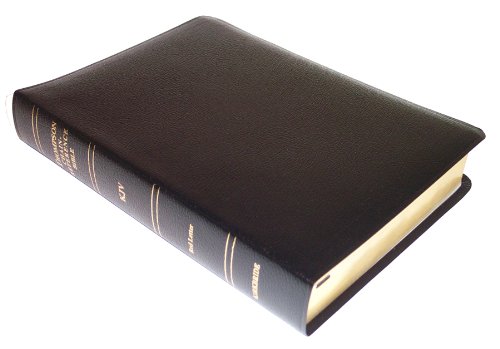 kjv black bonded leather regular size thompson chain reference bible 5th edition kirkbride bible 0887073298,