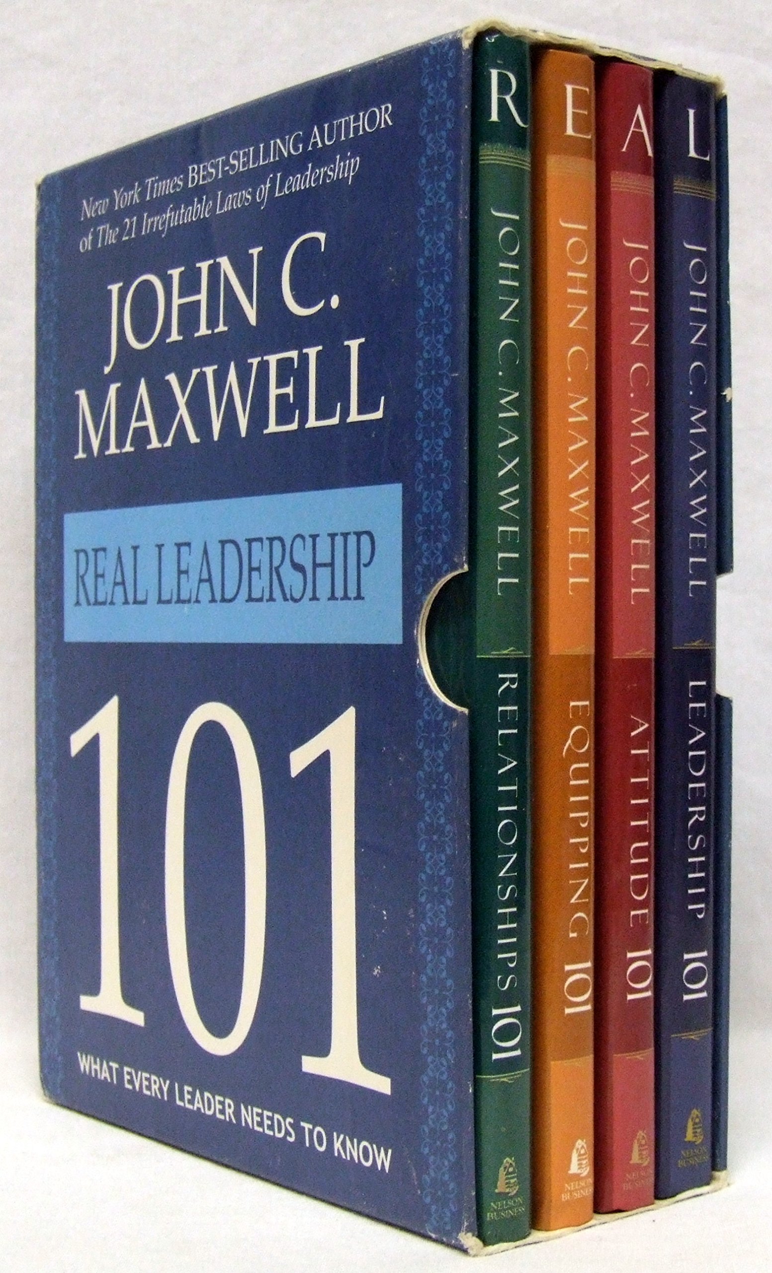 real leadership 101 box set leadership 101 attitude 101 equipping 101 relationships 101 john c maxwell