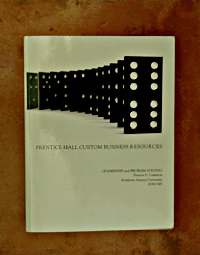 leadership and problem solving  preston cameron 0536797870, 9780536797872