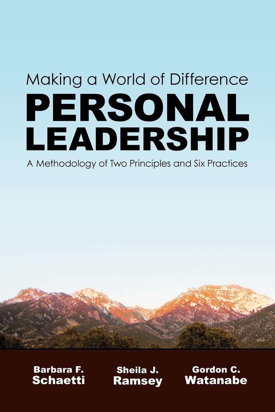 personal leadership making a world of difference a methodology of two principles and six practices  schaetti,