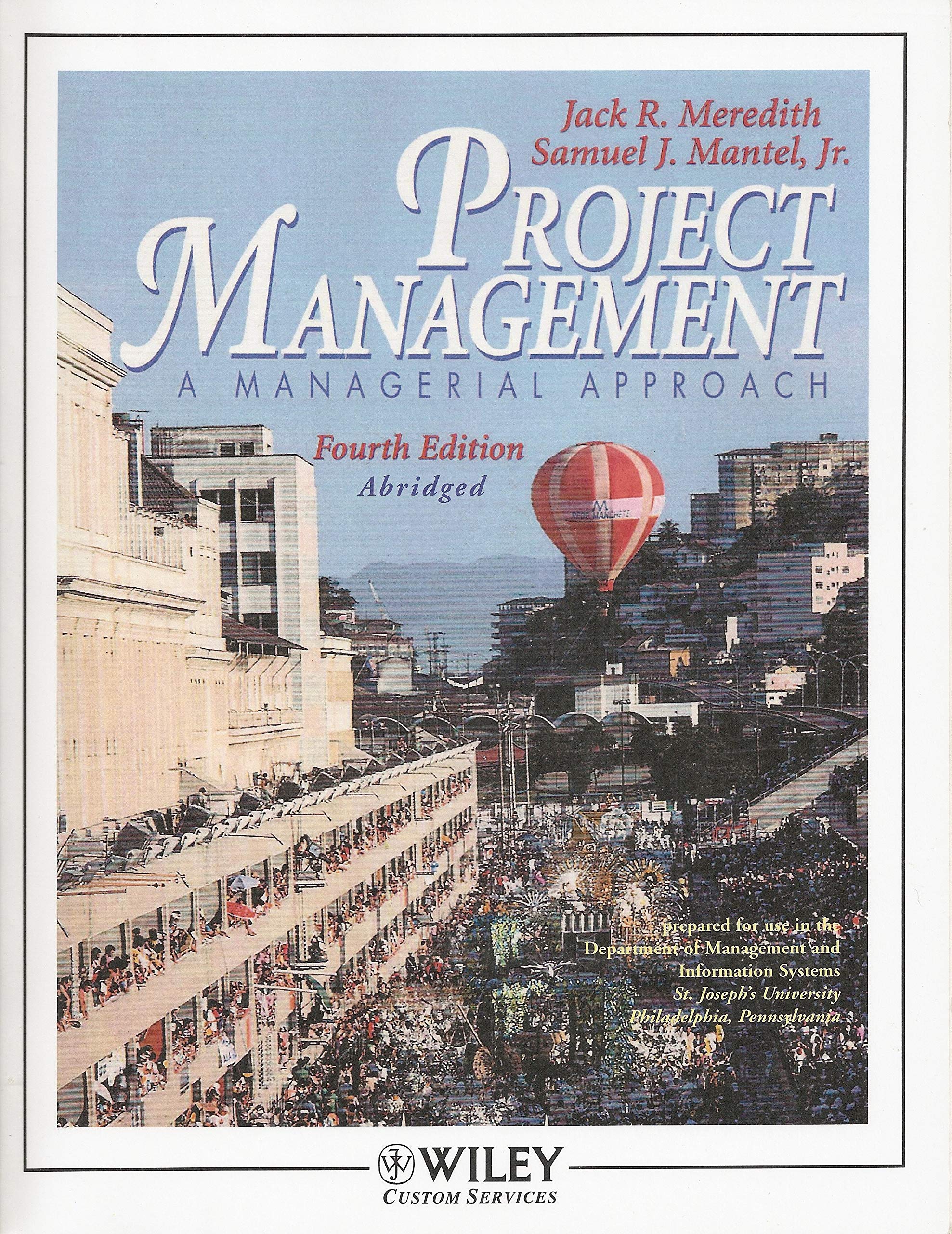 wcs project management a managerial approach  jack r. meredith 0471208507, 9780471208501
