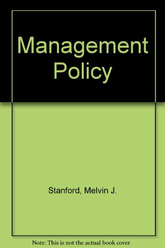 management policy 2nd edition stanford, melvin j 0135492874, 9780135492871