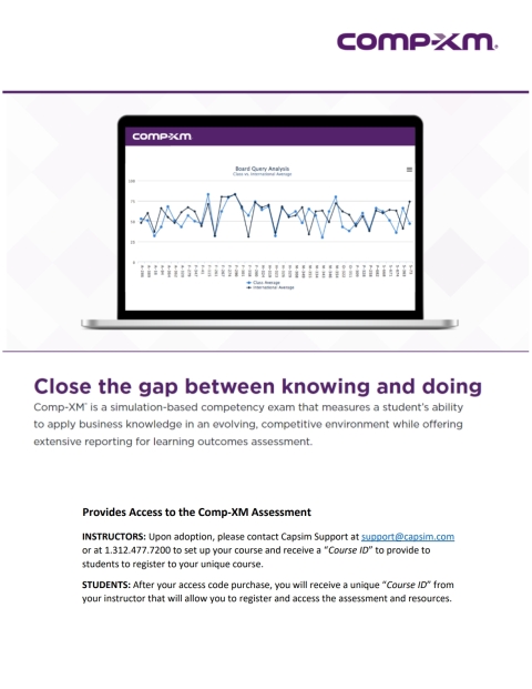 comp xm 1st edition capsim management simulations inc 1933681365, 9781933681368