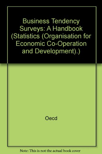 business tendency surveys a handbook  organisation for economic co operation and development 9264198946,