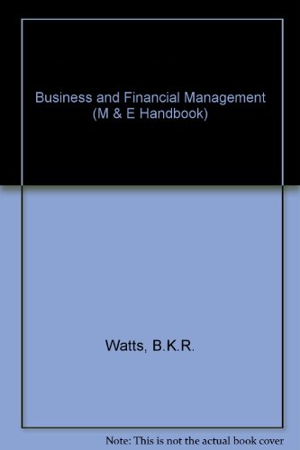 business and financial management n. edition watts, b.k.r. 0712110186, 9780712110181