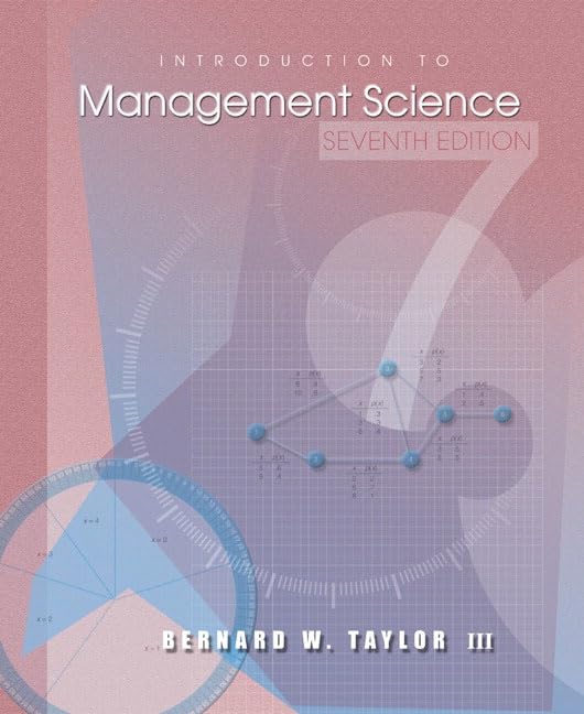 introduction to management science 7th edition taylor, bernard w. 0130331902, 9780130331908