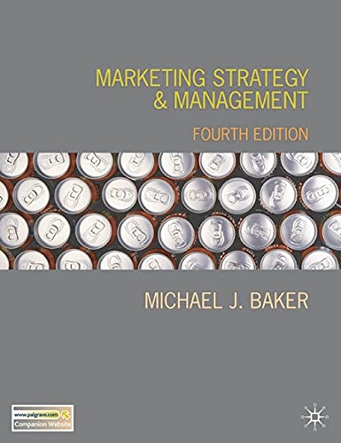 marketing strategy and management edition 4th edition baker, michael j. 1403986274, 9781403986276