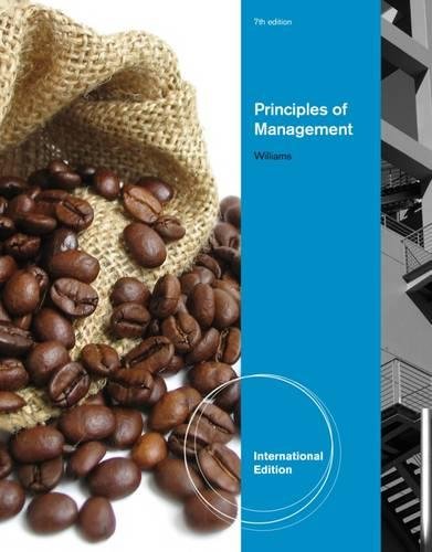 principles of management international edition chuck williams 1111969825, 9781111969820