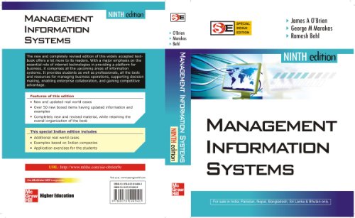 management information systems 9e 9th edition james a. obrien, george m. marakas, ramesh behl 007014494x,