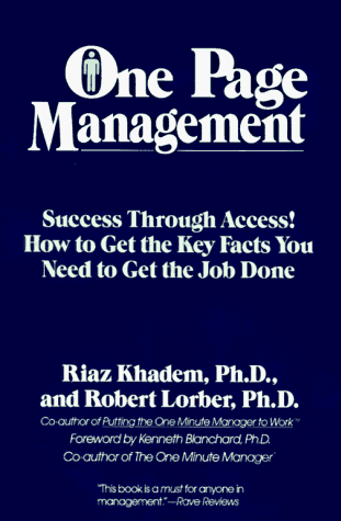 one page management success through access how to get the key facts you need to get the job done 1st edition