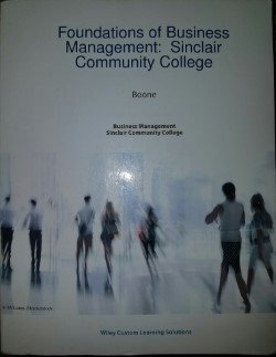 foundations of business management sinclair community college  boone 1119156475, 9781119156475
