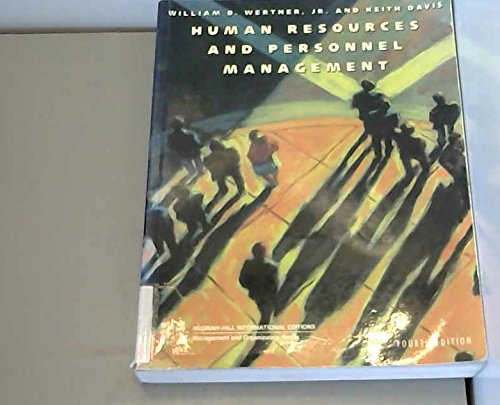 human resources and personnel management 2nd edition william b. werther, keith davis 0071128956, 9780071128957