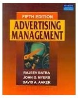 advertising management 5th edition david a. aaker, rajeev batra, john g. myers 8177588508, 9788177588507
