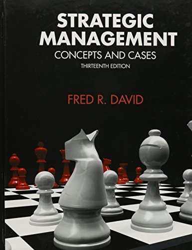 strategic management with mymanagementlab and pearson 13th edition david, fred r. 0138023352, 9780138023355