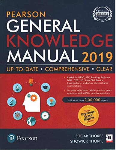 general knowledge manual 2019  pearson india 9353066700, 9789353066703