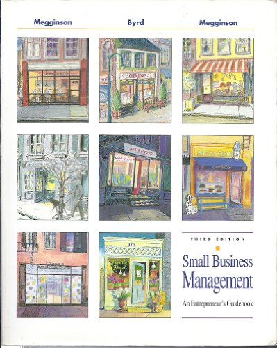 small business management an entrepreneurs guidebook 3rd edition william l. megginson, mary jane byrd, leon