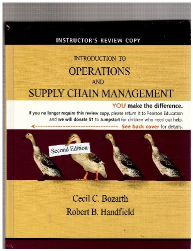 introduction to operations and supply chain management 2nd edition cecil c. bozarth & robert b. handfield