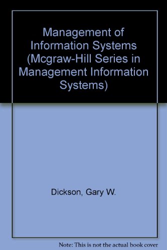 the management of information systems  dickson, gary w., wetherbe, james c. 0070168253, 9780070168251