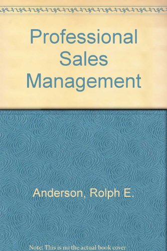 professional sales management 2rev edition anderson, rolph e., hair, joseph, bush, alan 0071125256,
