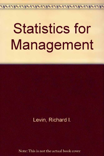 statistics for management revised edition levin, richard i 0138452555, 9780138452551
