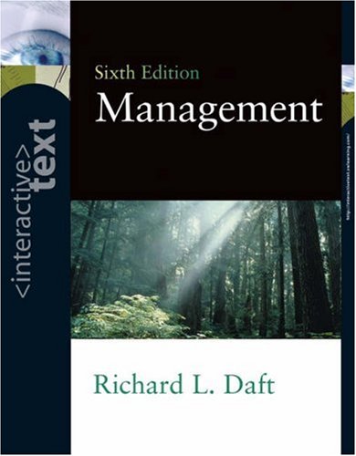 interactive text for management 6th edition daft, richard l. 0324271654, 9780324271652