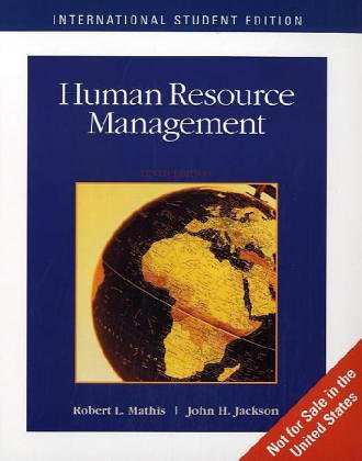 human resource management international edition robert l. mathis 0324318928, 9780324318920