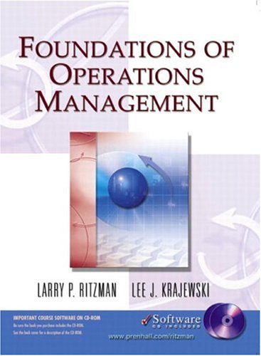 foundations of operations management  ritzman, larry p., krajewski, lee j. 0130782971, 9780130782977