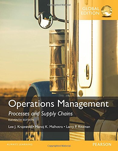 operations management processes and supply chains global edition 11th edition krajewski, lee j. 1292093862,