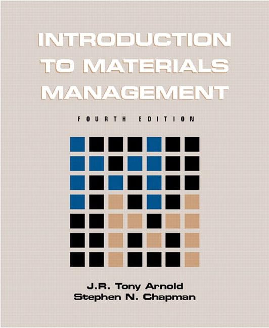 introduction to materials management 4th edition j.r. tony arnold 0130144908, 9780130144904
