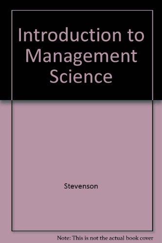 introduction to management science 1st edition stevenson, william j 0073661104, 9780073661100