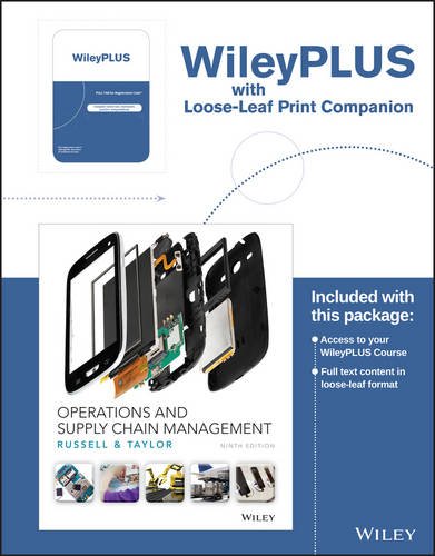 operations and supply chain management 9e wileyplus loose leaf print companion 9th edition russell, roberta s